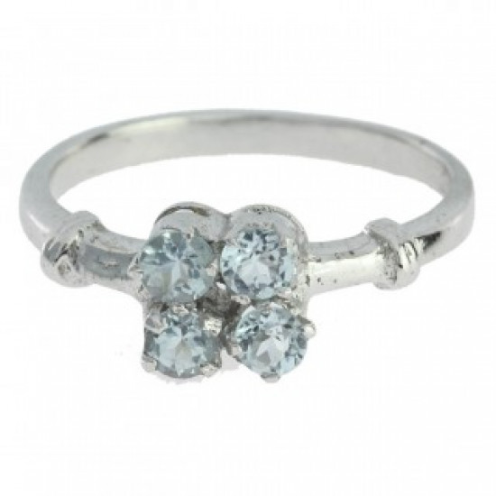 Ring M-10 Sterling Silver Blue Topaz