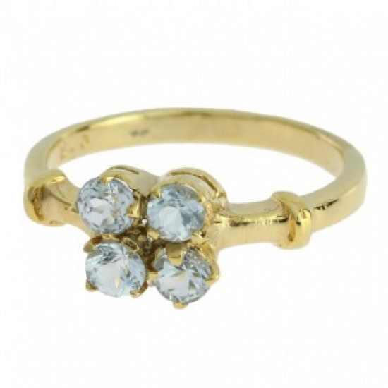 Ring M-10 Vermeil Blue Topaz