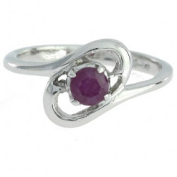 Ring M-12 Sterling Silver Ruby
