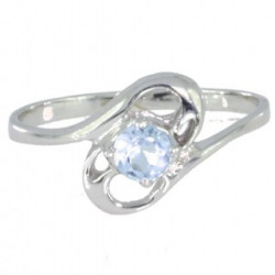 Ring M-12 Sterling Silver Blue Topaz