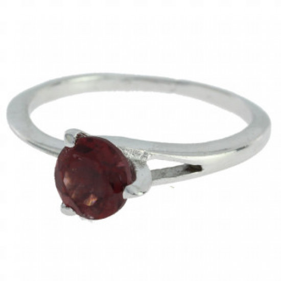 Ring M-13 Sterling Silver Garnet