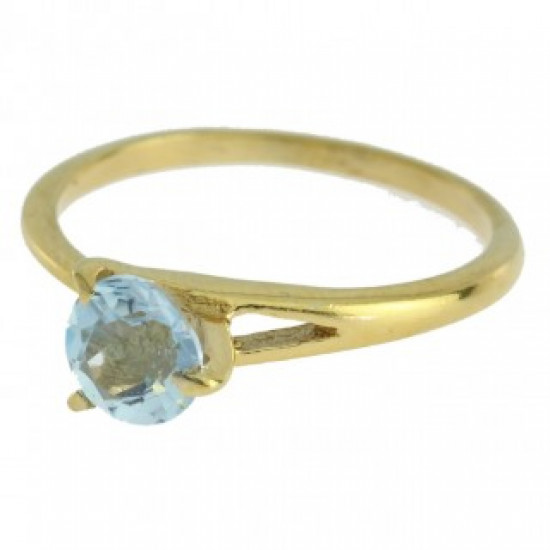 Ring M-13 Vermeil Blue Topaz