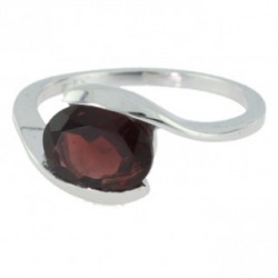 Ring M-14 Sterling Silver Garnet