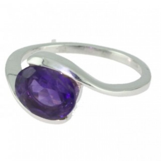 Ring M-14 Sterling Silver Amethyst Ring M-14 Sterling Silver Amethyst