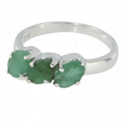 Ring M-19 Sterling Silver Emerald