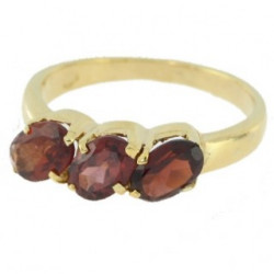 Ring M-19 Sterling Silver Garnet