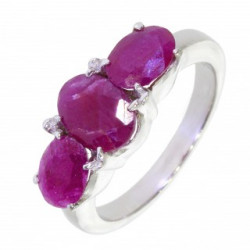 Ring M-20 Sterling Silver Ruby
