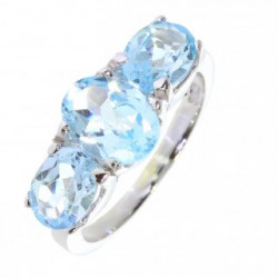 Ring M-20 Sterling Silver Blue Topaz