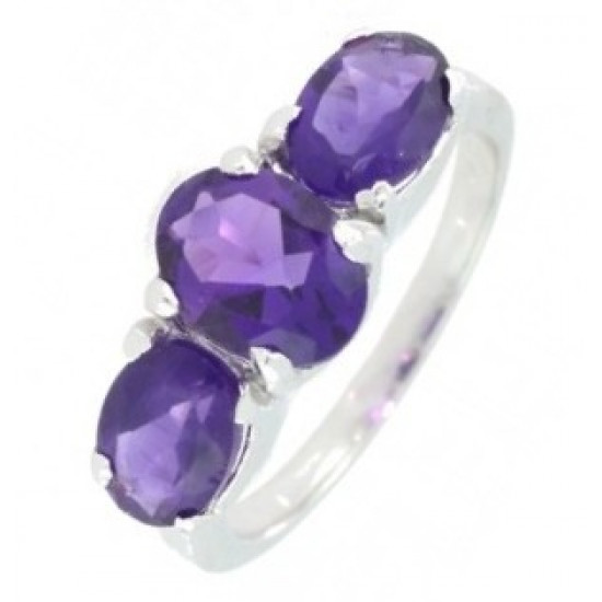 Ring M-20 Sterling Silver Amethyst Ring M-20 Sterling Silver Amethyst