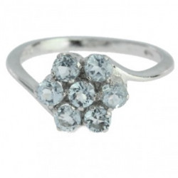 Ring M-21 Sterling Silver Blue Topaz