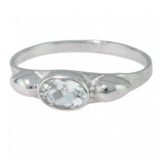 Ring M-22 Sterling Silver Aquamarine