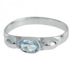 Ring M-22 Sterling Silver Blue Topaz