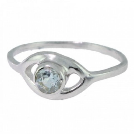 Ring M-23 Sterling Silver Aquamarine