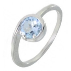 Ring M-25 Sterling Silver Blue Topaz
