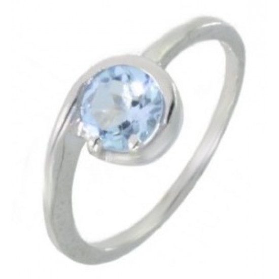 Ring M-25 Sterling Silver Blue Topaz
