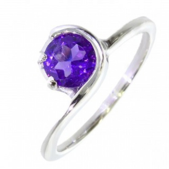 Ring M-25 Sterling Silver Amethyst Ring M-25 Sterling Silver Amethyst