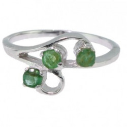 Ring M-26 Sterling Silver Emerald