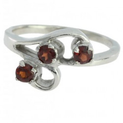 Ring M-26 Sterling Silver Garnet