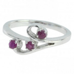 Ring M-26 Sterling Silver Ruby