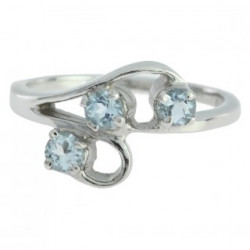 Ring M-26 Sterling Silver Aquamarine