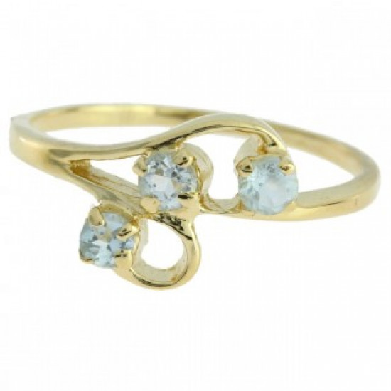 Ring M-26 Vermeil Blue Topaz