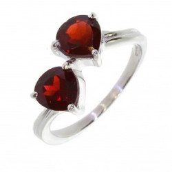 Ring M-27 Sterling Silver Garnet