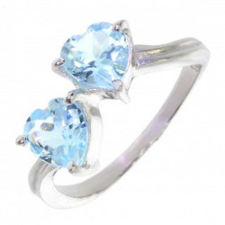 Ring M-27 Sterling Silver Blue Topaz