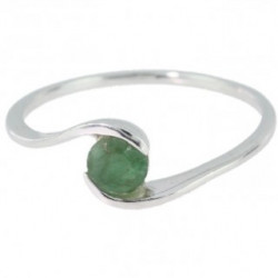 Ring M-32 Sterling Silver Emerald