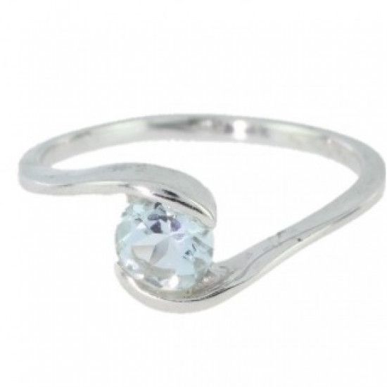 Ring M-32 Sterling Silver Blue Topaz