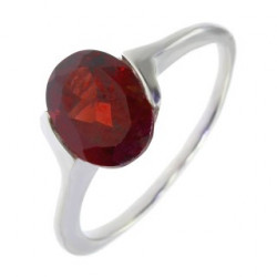 Ring M-35 Sterling Silver Garnet
