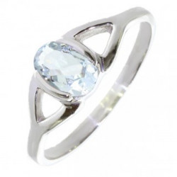 Ring M-36 Sterling Silver Aquamarine