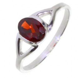 Ring M-36 Sterling Silver Garnet