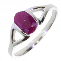Ring M-36 Sterling Silver Ruby