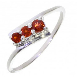 Ring M-37 Sterling Silver Garnet