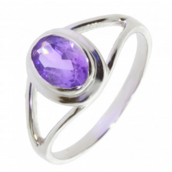 Ring M-38 Sterling Silver Amethyst Ring M-38 Sterling Silver Amethyst
