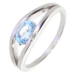 Ring M-39 Sterling Silver Blue Topaz