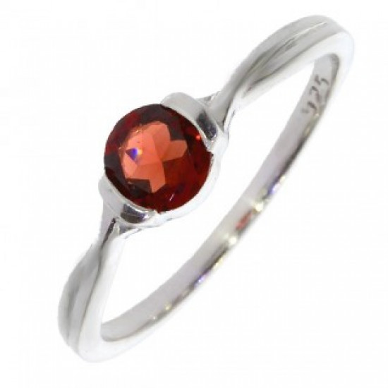 Ring M-43 Sterling Silver Garnet