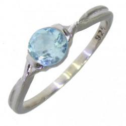 Ring M-43 Sterling Silver Blue Topaz