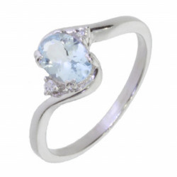 Ring M-44 Sterling Silver Aquamarine