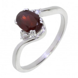 Ring M-44 Sterling Silver Garnet