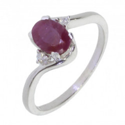 Ring M-44 Sterling Silver Ruby
