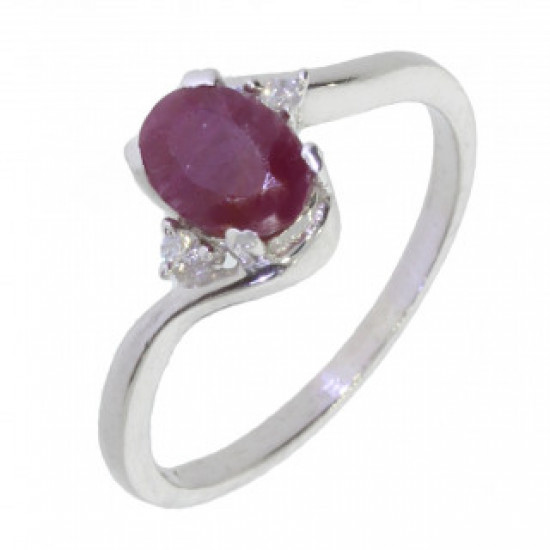 Ring M-44 Sterling Silver Ruby