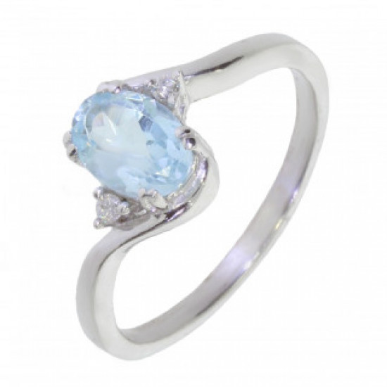 Ring M-44 Sterling Silver Blue Topaz