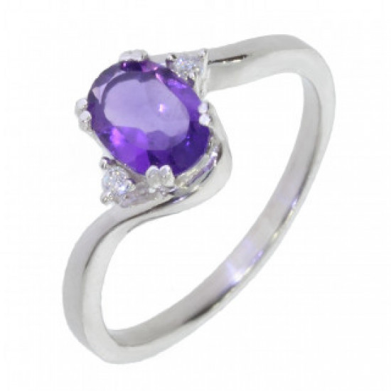 Ring M-44 Sterling Silver Amethyst Ring M-44 Sterling Silver Amethyst