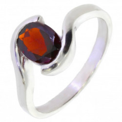 Ring M-45 Sterling Silver Garnet