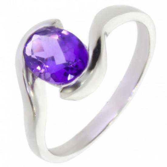Ring M-45 Sterling Silver Amethyst Ring M-45 Sterling Silver Amethyst