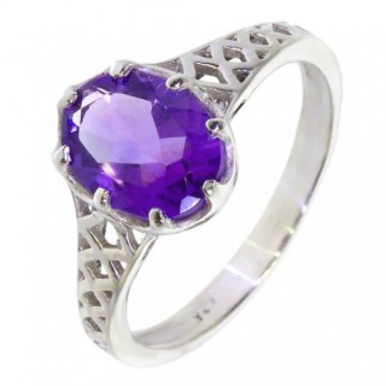 Ring M-46 Sterling Silver Amethyst Ring M-46 Sterling Silver Amethyst