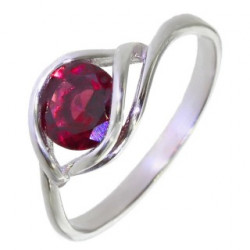 Ring M-47 Sterling Silver Garnet