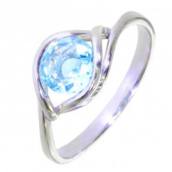 Ring M-47 Sterling Silver Blue Topaz