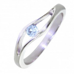 Ring M-48 Sterling Silver Blue Topaz